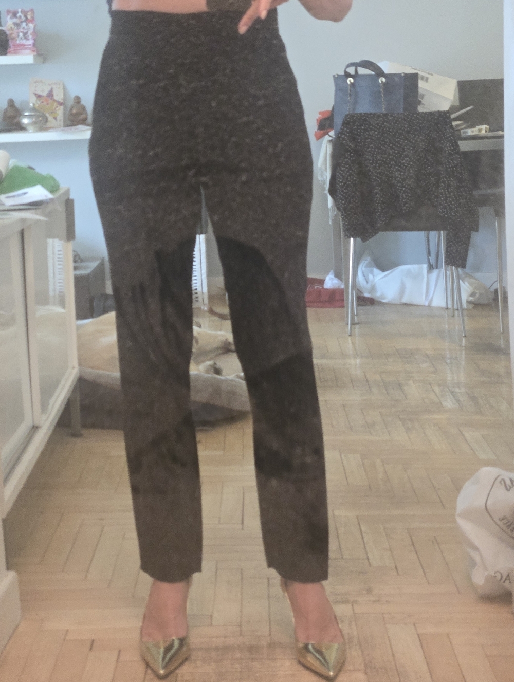 MaxMara Black Slim Straight Dress Trousers IT 38